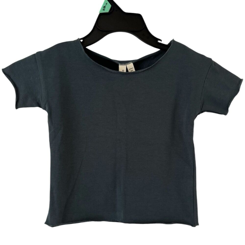 NWT Gray Label Blue Gray Pullover Short Sleeve Organic Cotton TShirt Infant 6-9M